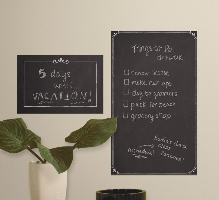 Room Mates Decorative Chalkboard Peel and Stick Giant Wall Decal